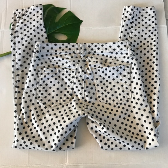 LOFT Super Skinny Polka Dot Black & White Jeans - Picture 5 of 5